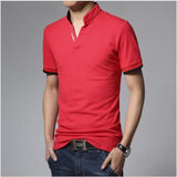 2020 new Fashion Cotton polo shirt men Leisure Stand Collar Long Sleeve Polo shirts Men V-neck Polo shirt Big Size S-7XL man top