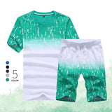 Summer Set Men Casual Beach Suits Short Sleeve 2PCS Sweatsuit + Shorts Fashion Tracksuit 2020 Men Sportsuits T-shirt + Shorts