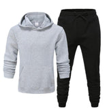 Men Brand Tracksuit Casual Hoodies and Sweatpants Set For Male Sportswear Two Piece Sets Sweatshirt + Pants Outfit Mens Clothing