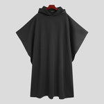 INCERUN Fashion Men Cloak Coats Hooded Solid Poncho Loose 2020 Streetwear Punk Windproof Men Trench Winter Long Cape Jackets 5XL