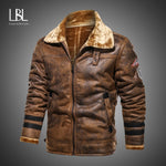 Brand Leather Jacket Men Winter Warm Thick Plus Size M-4XL Punk Faux PU Leather Jackets Motorcycle Retro Jacket Outerwear Coats