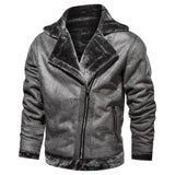 Brand Leather Jacket Men Winter Warm Thick Plus Size M-4XL Punk Faux PU Leather Jackets Motorcycle Retro Jacket Outerwear Coats