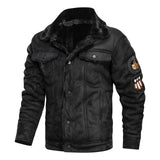 Brand Leather Jacket Men Winter Warm Thick Plus Size M-4XL Punk Faux PU Leather Jackets Motorcycle Retro Jacket Outerwear Coats