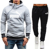 Winter Men's Tracksuit 2 Pieces Set Hoodies+Pants Sport Suits for Men Sweatshirt Zipper Hoodies Men's Clothing Sets Sportswear